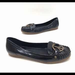 Michael Kors patent leather peace loafers